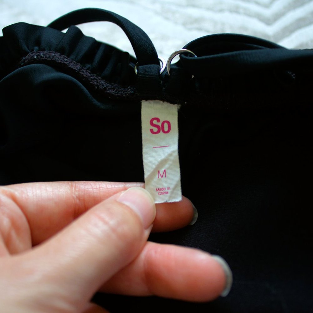 SO | Black Laced One Piece Swimsuit - Picture 5 of 7